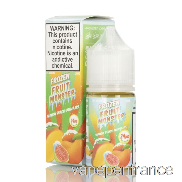 Goyave à La Pêche à La Mangue Glacée - Sels De Monstre Aux Fruits Surgelés - Stylo Vape 30 Ml 48 Mg